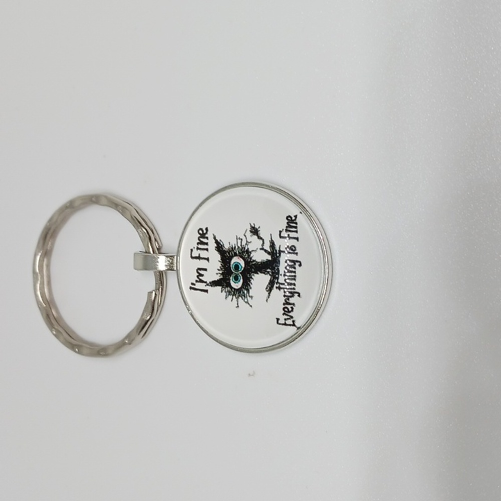 I'm Fine keyring or purse charm